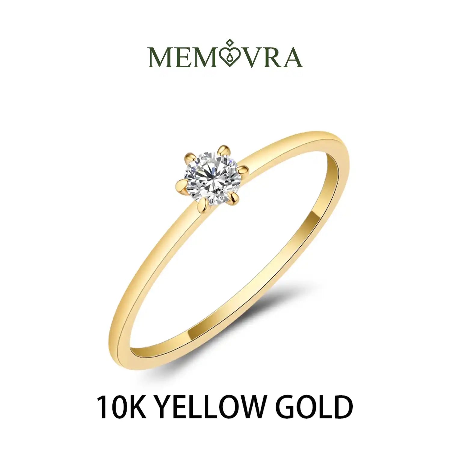 Radiant Elegance Moissanite Engagement Ring - PURE 10K GOLD